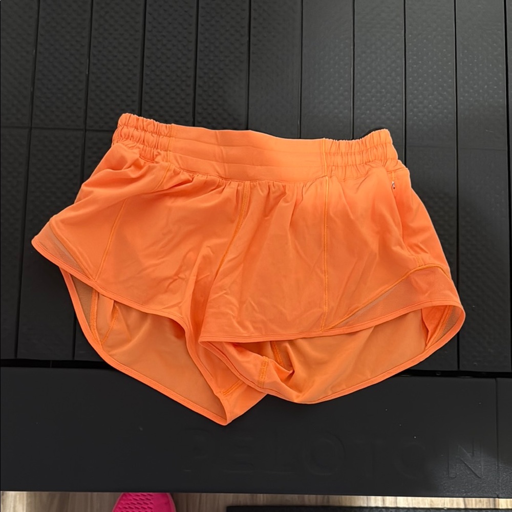 Lululemon Athletica Orange Athletic Shorts Lightweight Moisture-Wicking